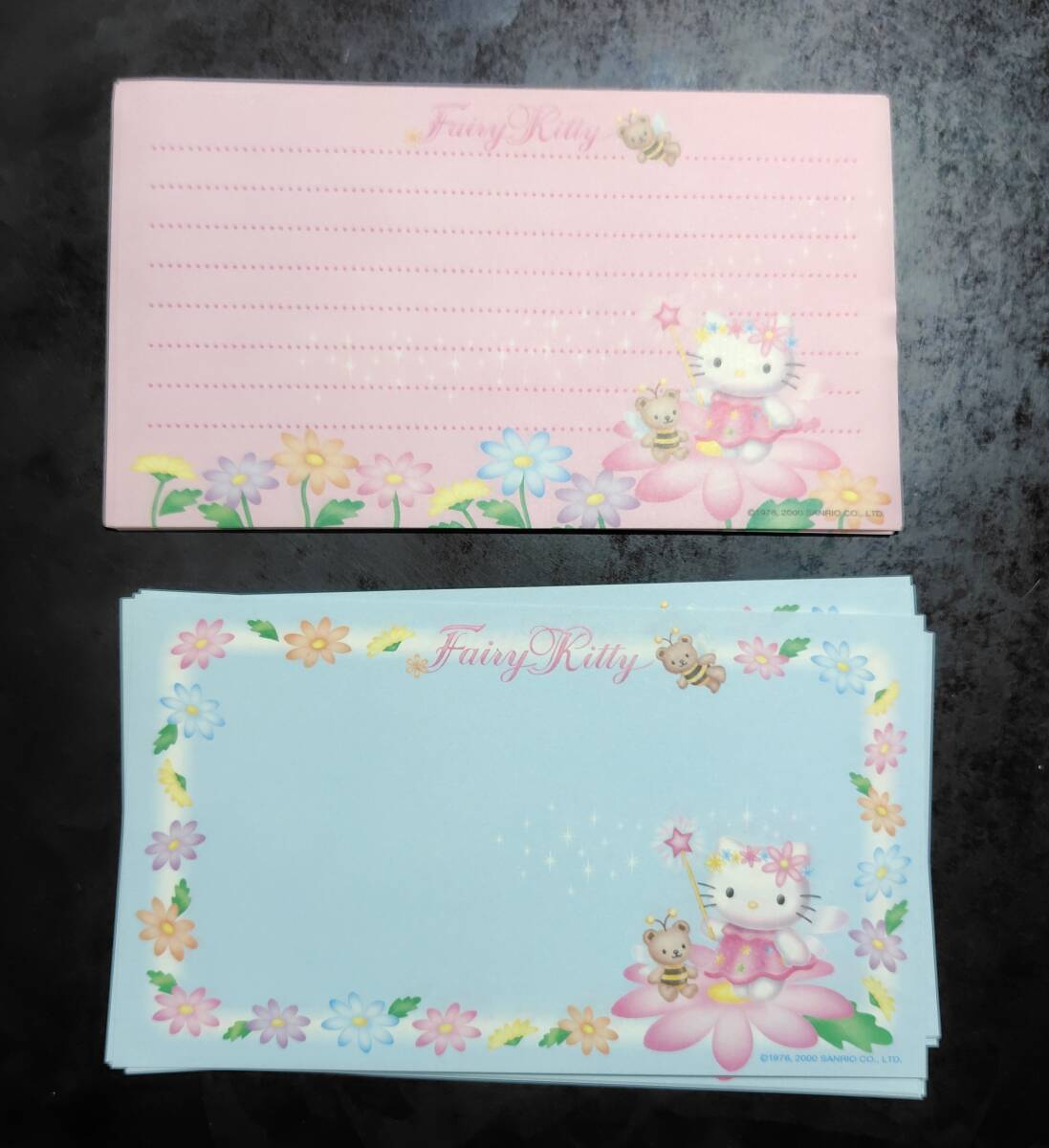 ハローキティ妖精フェアリーキティ花レターセット2000年製シール付き