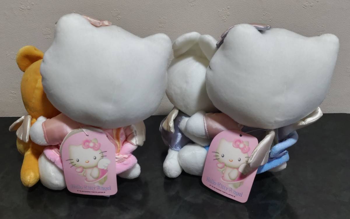 ハローキティエンジェルぬいぐるみピンクブルー2点セットベアくま