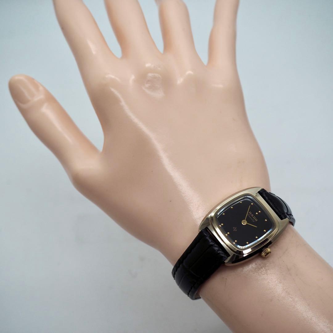 329【美品】RADO 時計 DIASTAR レディース スクエア ブラック｜Yahoo