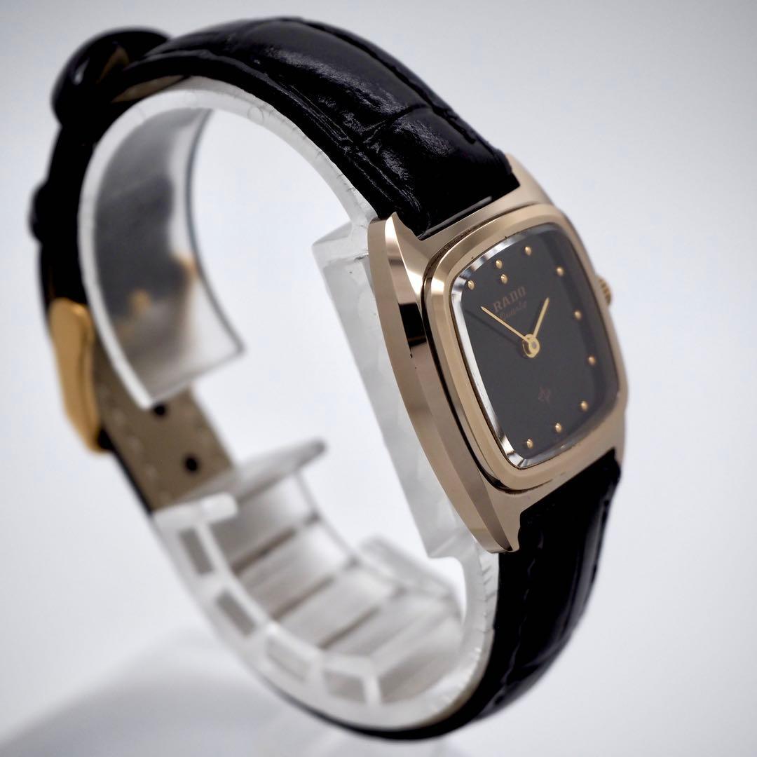 329【美品】RADO 時計 DIASTAR レディース スクエア ブラック｜Yahoo