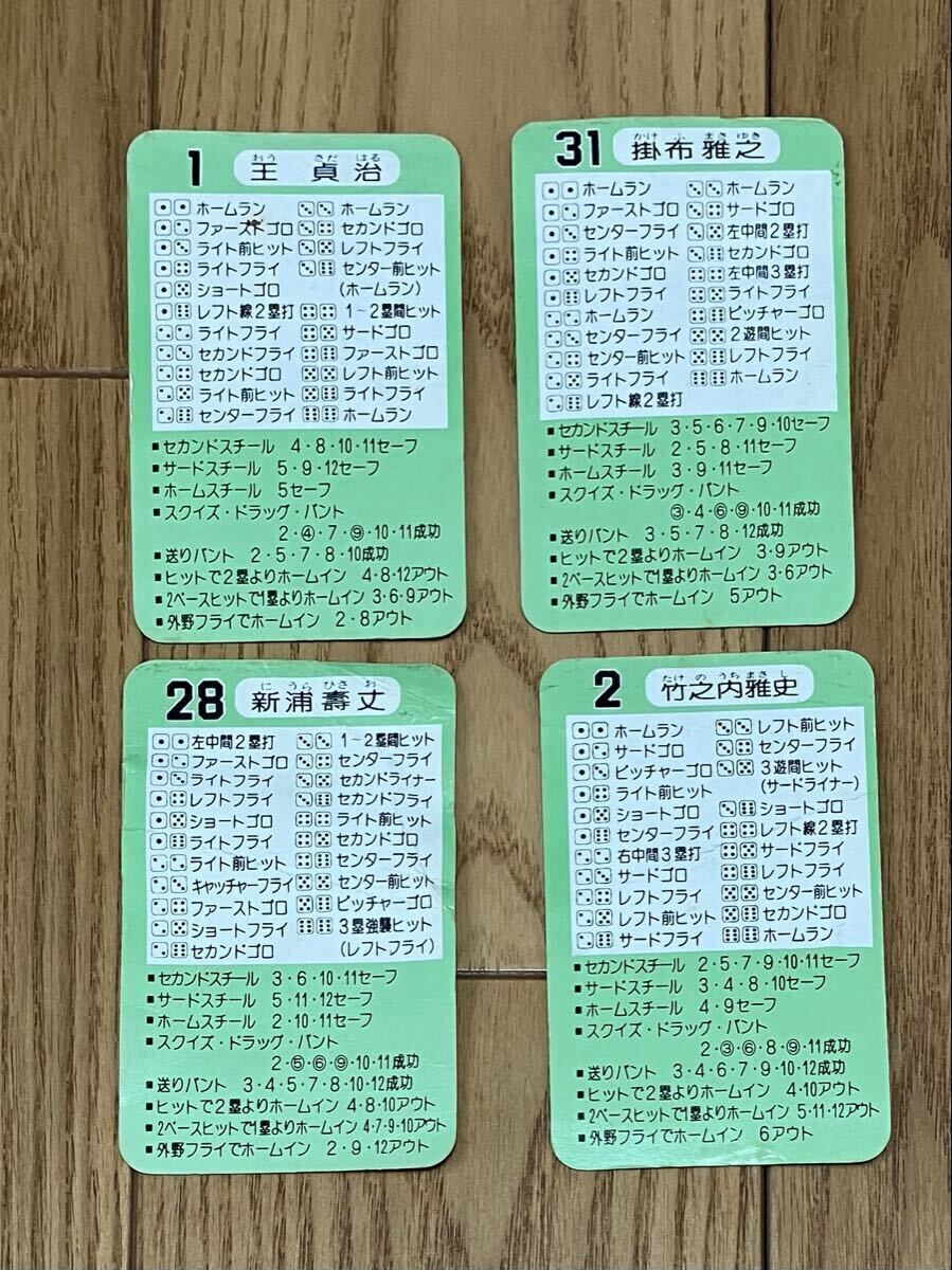 超レア タカラプロ野球カードゲーム 巨人vs阪神 昭和55年（1980年）版
