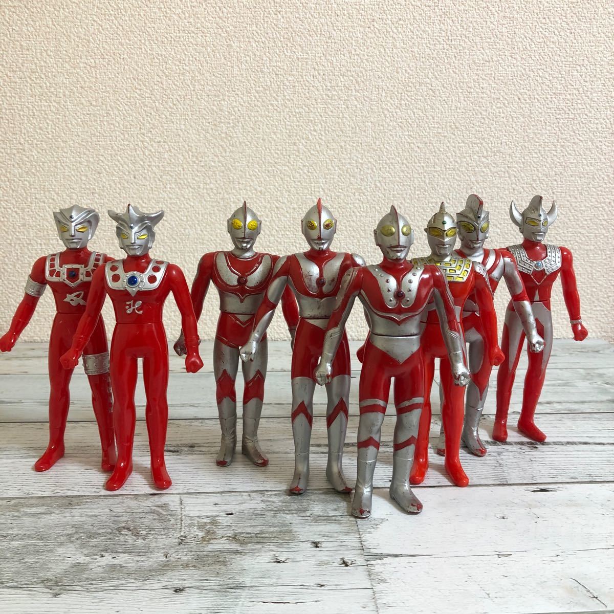 ウルトラ6兄弟 レオとアストラ兄弟 ソフビ 8体セット バンダイ製 日本