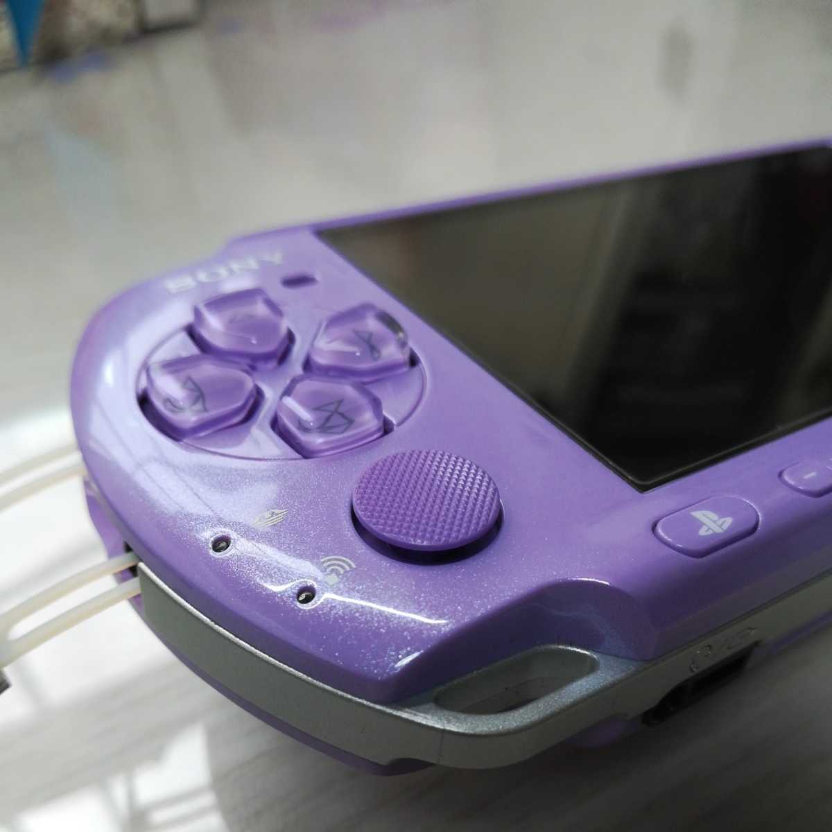 かなり美品 超希少 PSP 3000 ライラックパープル 本体 バッテリー 純正