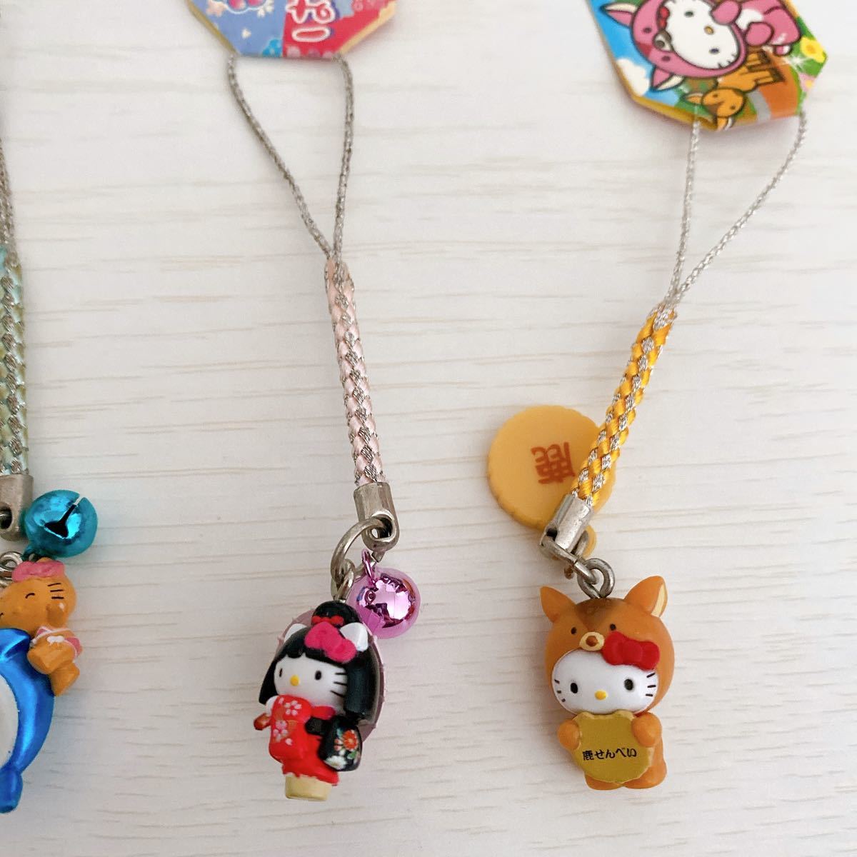 サンリオ ハローキティ ご当地キティ ストラップ 3点 奈良 鹿せんべい