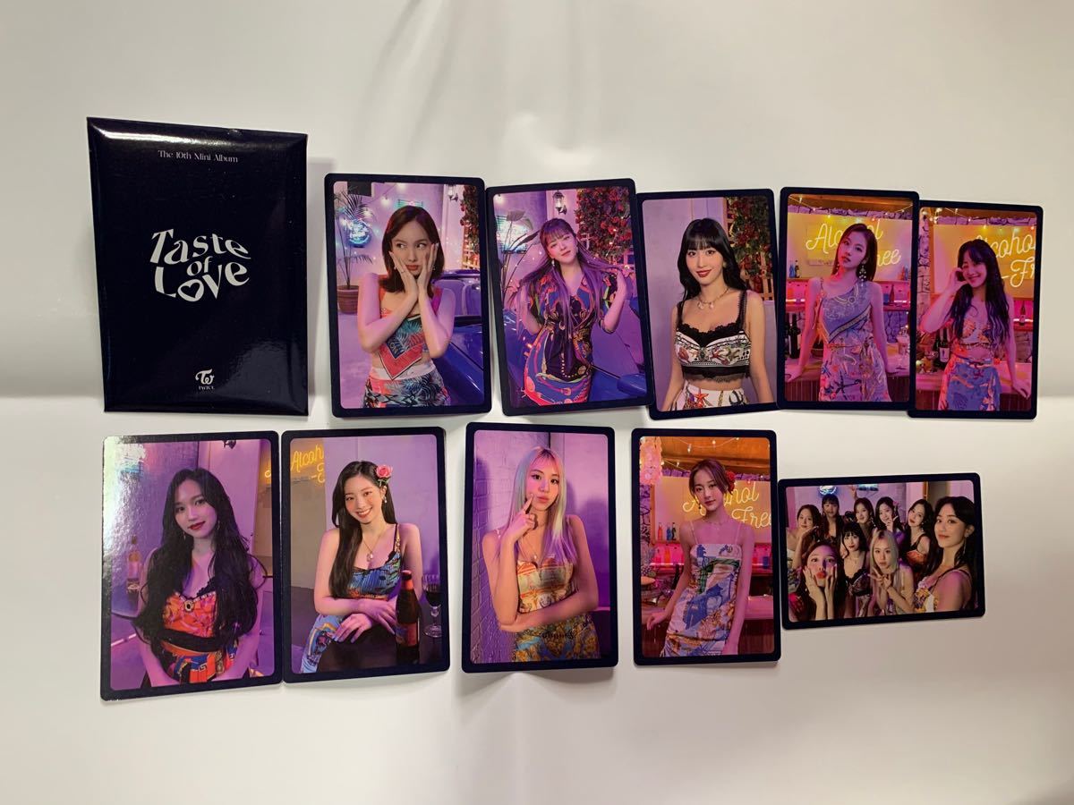 TWICE 公式トレカ 写真全てセット 予約特典 Taste of Love ネイビー