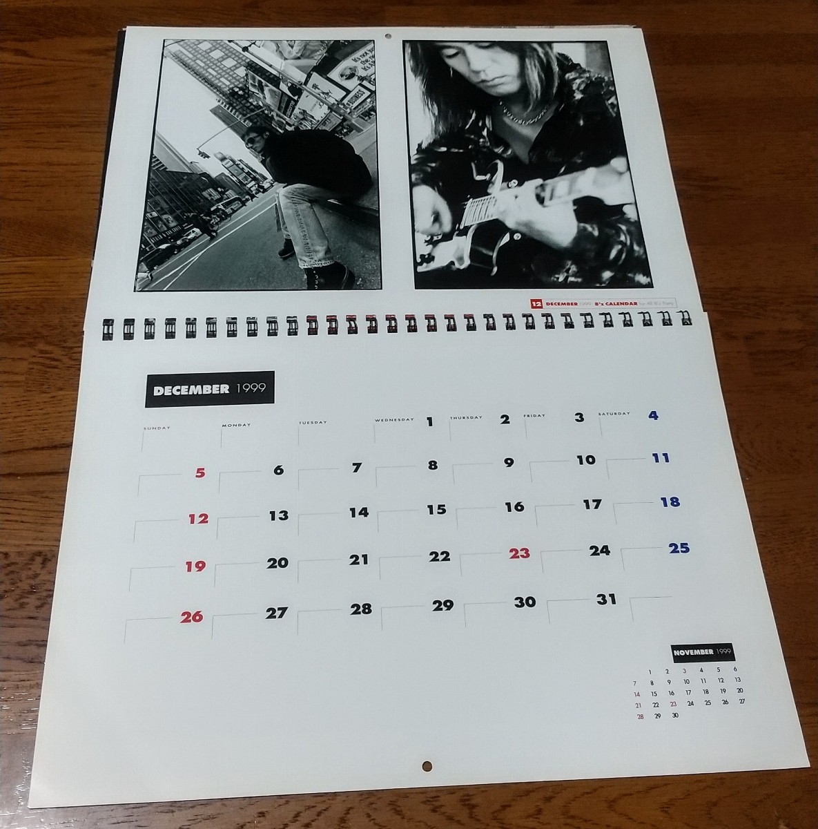 限定レア】B'z PARTY【オリジナル公式カレンダー 1999】月めくり