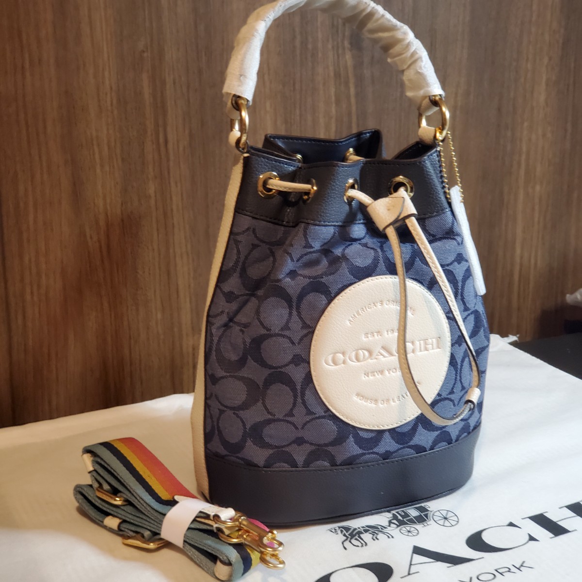 COACH コーチ 巾着ショルダーバッグ デニム｜Yahoo!フリマ（旧PayPay