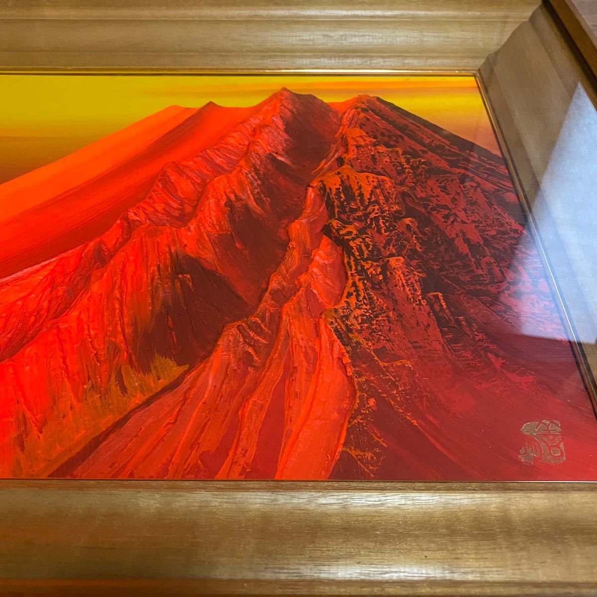 赤富士 盛り絵 百瀬善明作 額入り｜Yahoo!フリマ（旧PayPayフリマ）