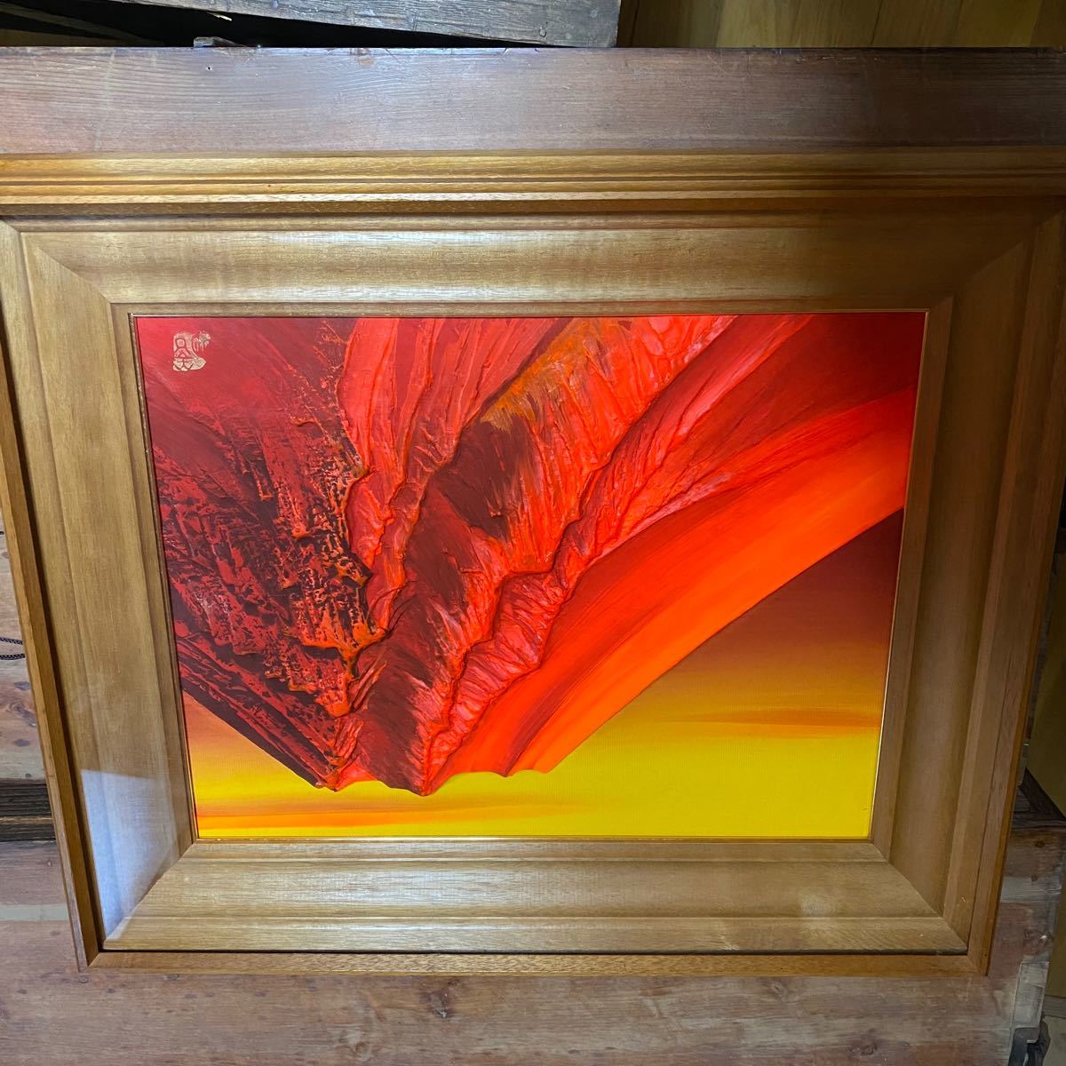 赤富士 盛り絵 百瀬善明作 額入り｜Yahoo!フリマ（旧PayPayフリマ）