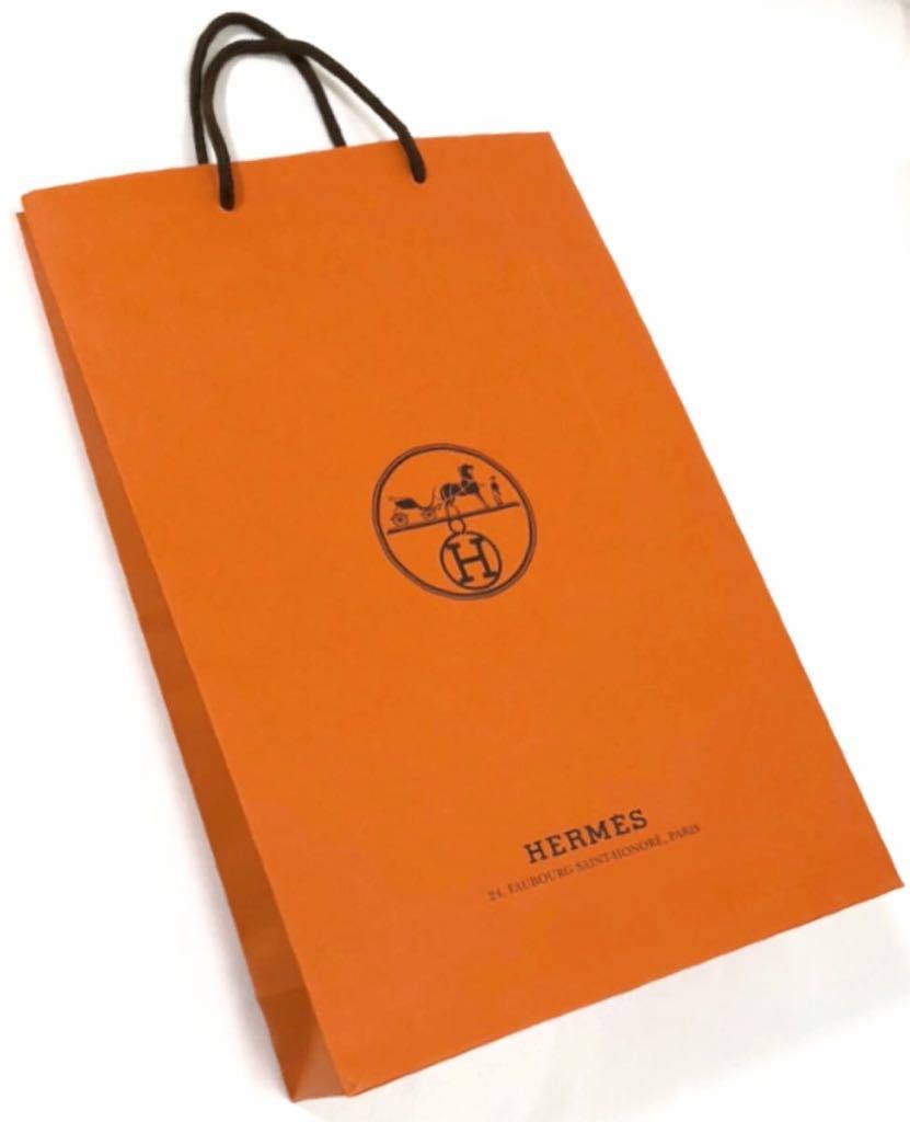 エルメス 「HERMES」ショッパー 中サイズ 2枚組 (32) 紙袋 ショップ袋