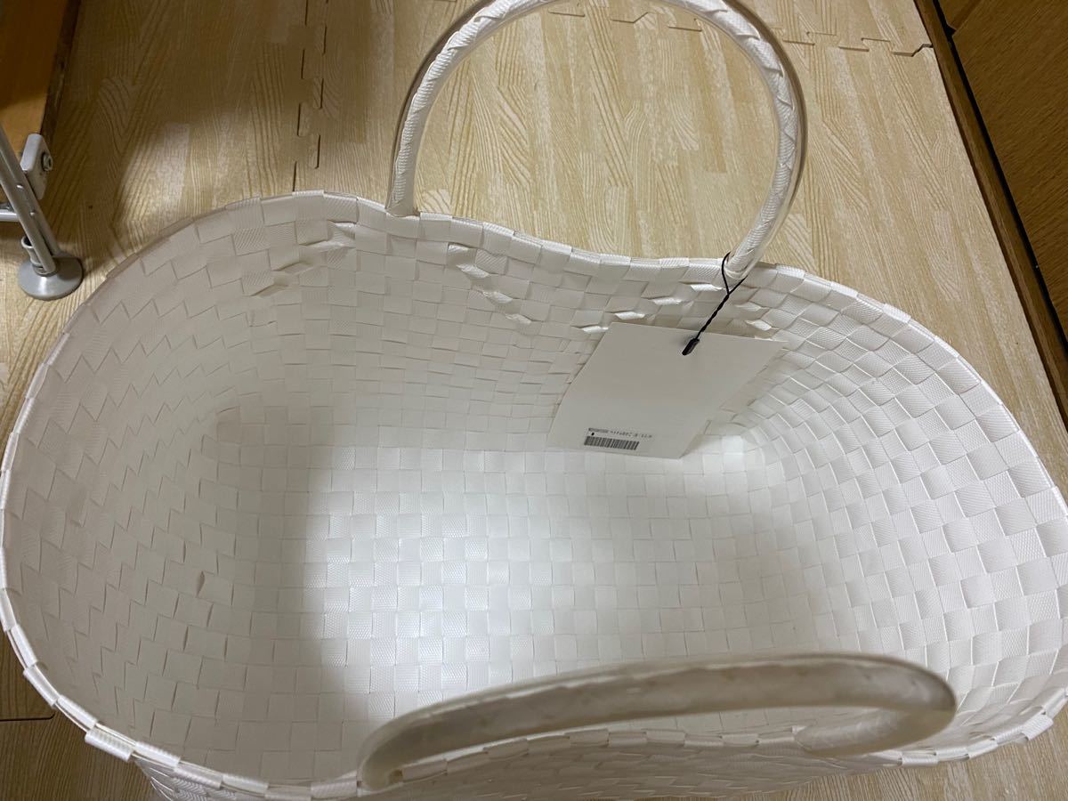 新品 伊藤まさこ weekdays ベトナム かご 白 ミニ 1個 かごバッグ