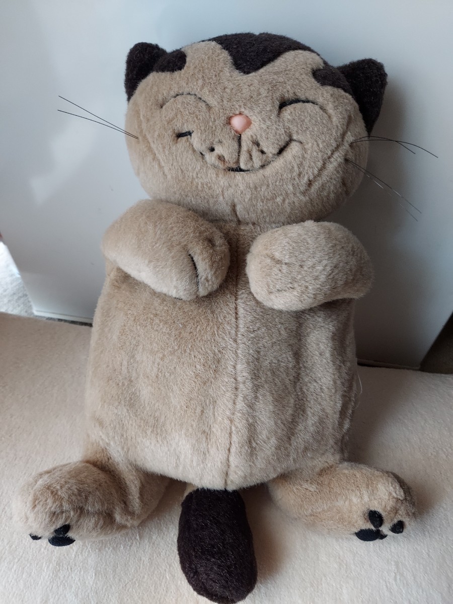 セキグチ SEKIGUCHI 猫のヤーコプ ぬいぐるみ2体 座高 大45センチ中30