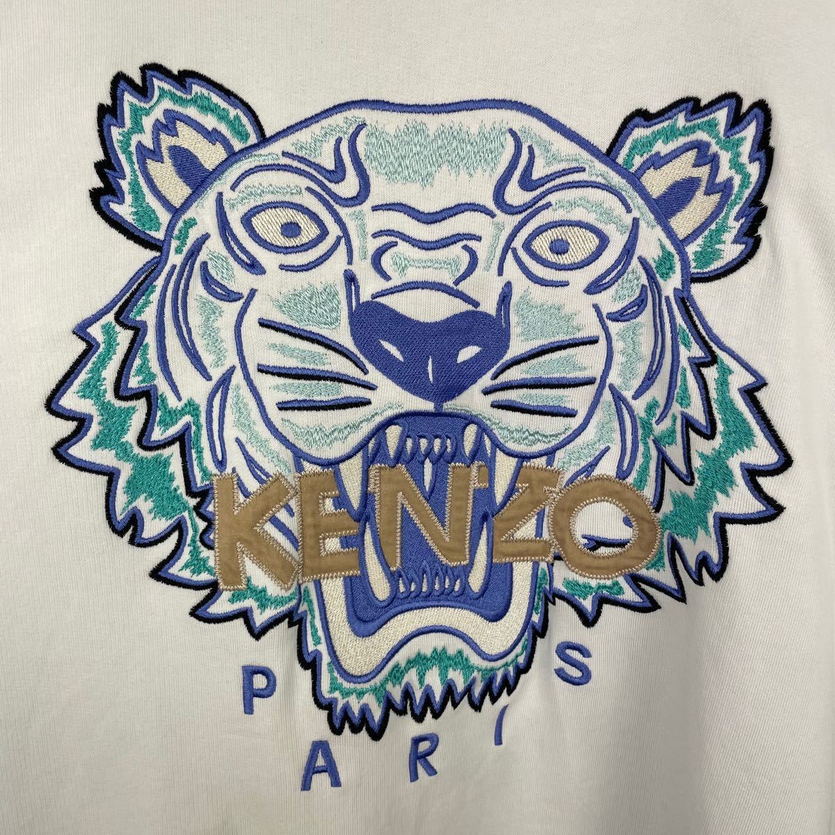 KENZO PARIS ケンゾー パリ タイガー 虎 刺繍 ロゴ 白 ホワイト