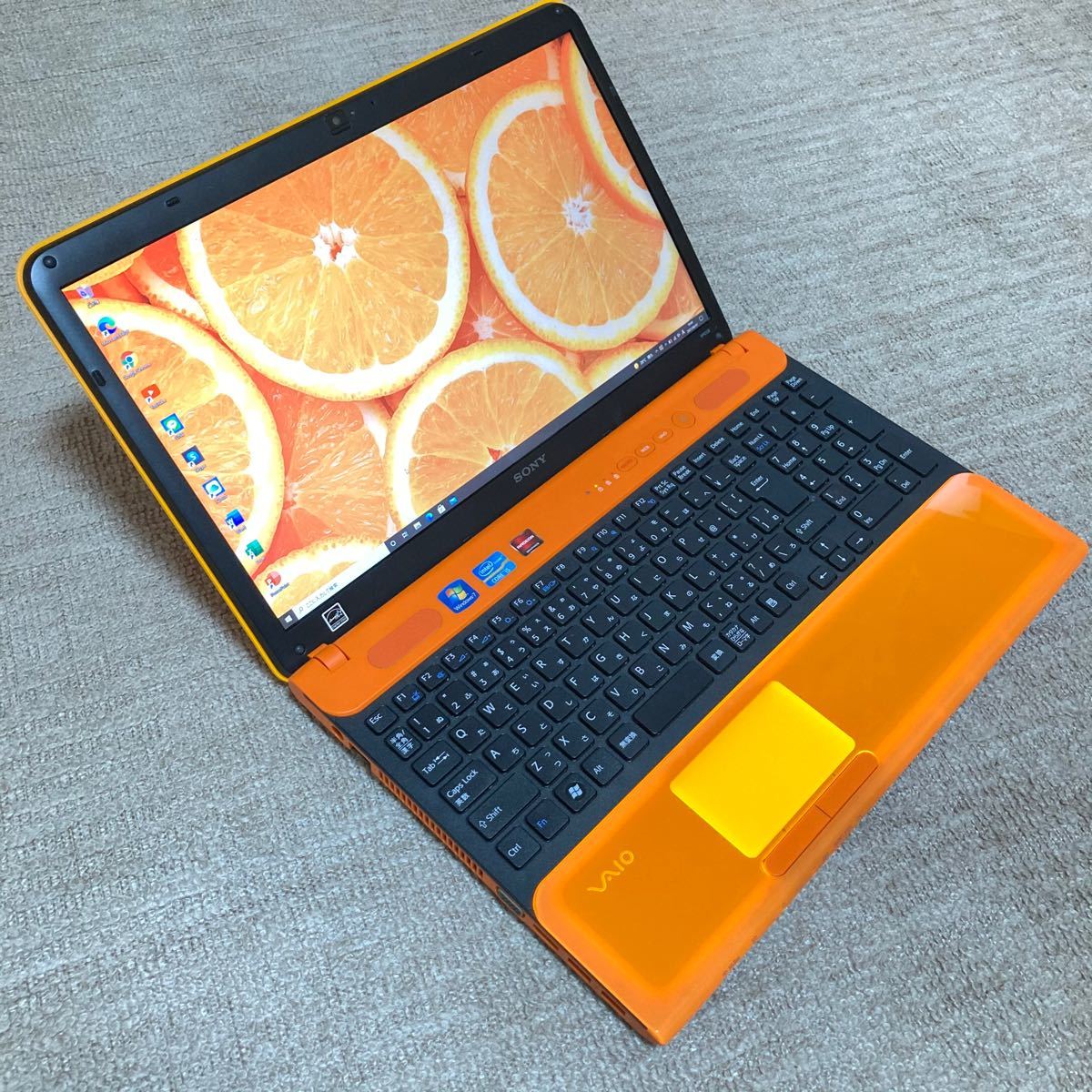 SONY VAIO めちゃ可愛ノートパソコン オレンジ色 Windows10 Core i5