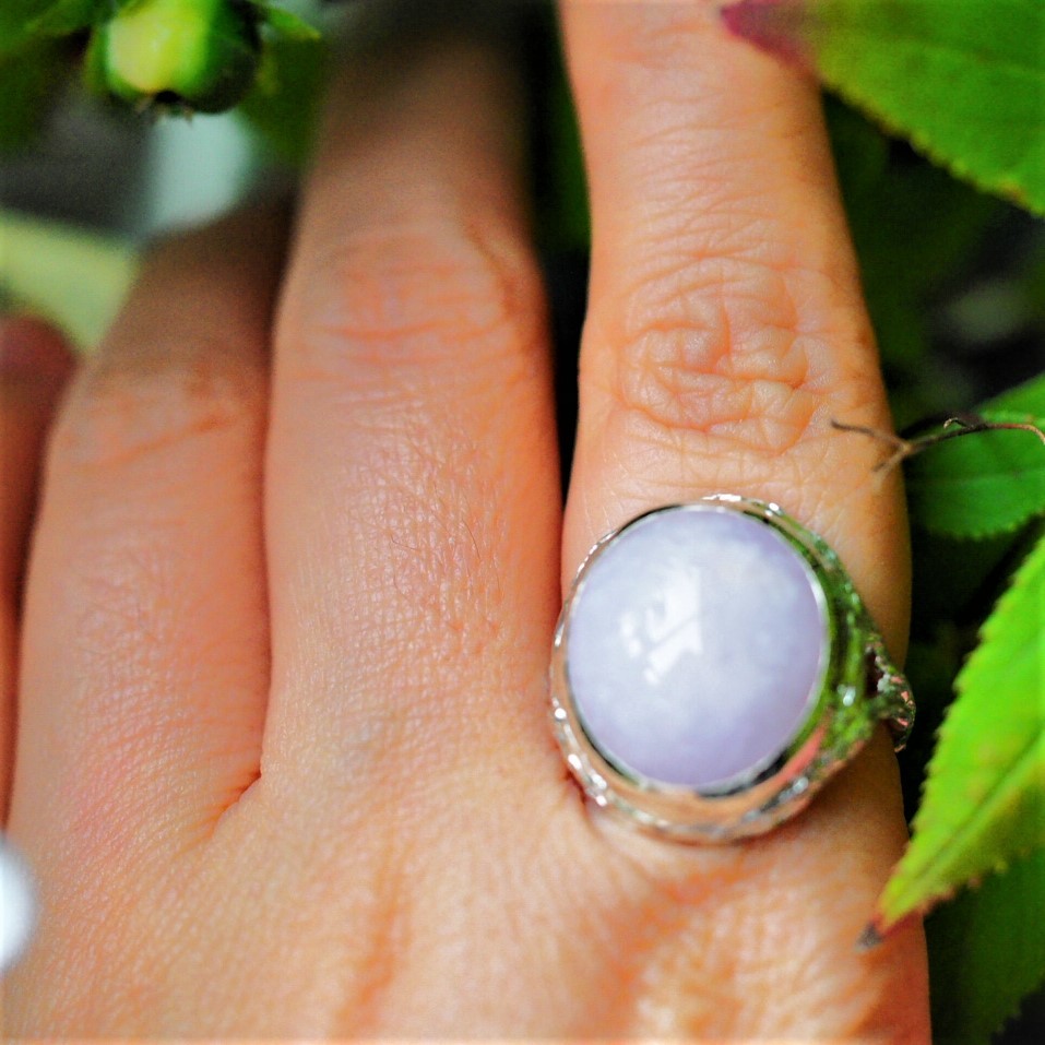 糸魚川翡翠 SV リング 14号~15号 ホワイトラベンダー｜Yahoo!フリマ