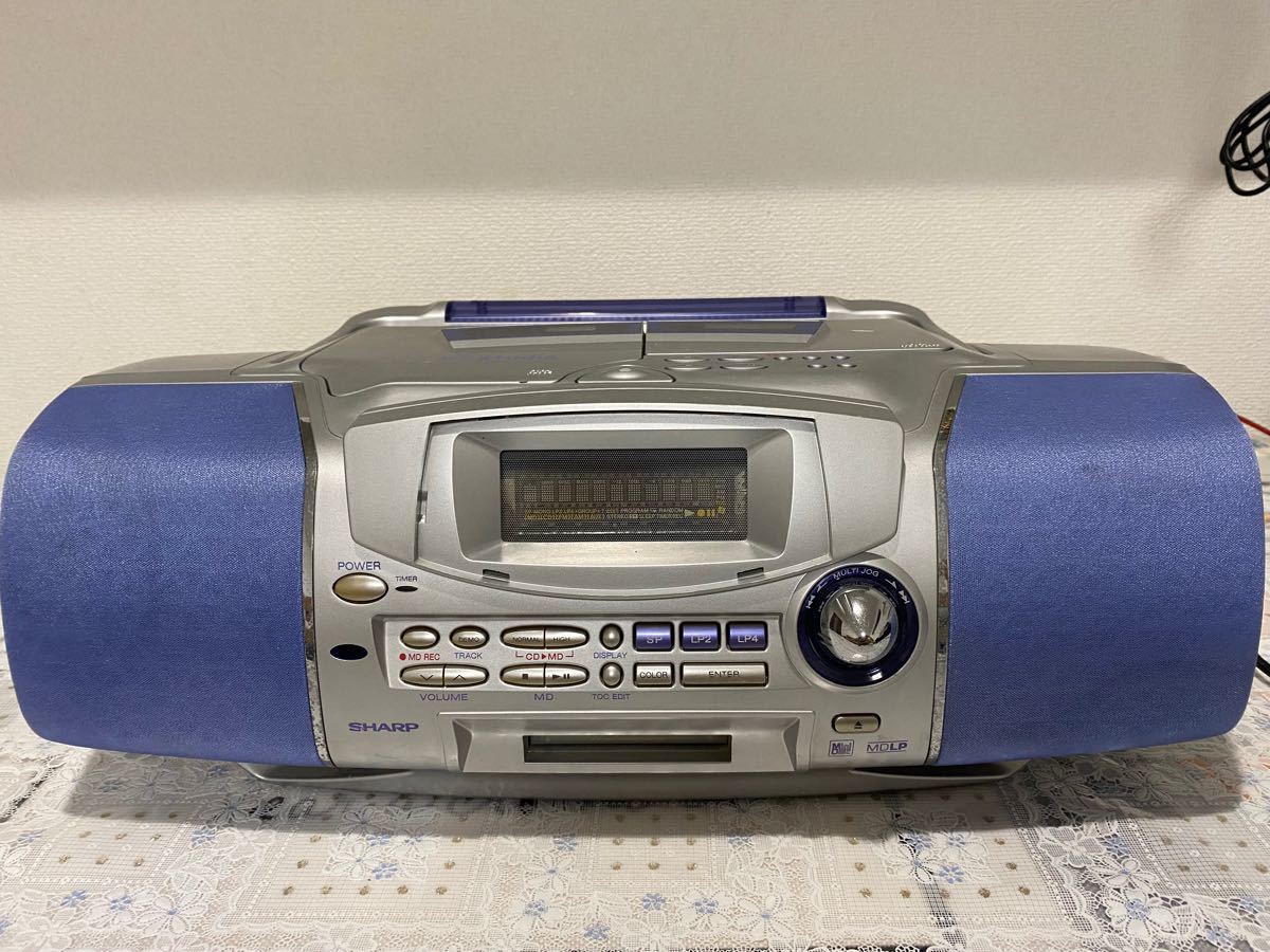 SHARP MD-F150-A ブルー MD/CDシステム（CD/MDデッキ）｜Yahoo!フリマ