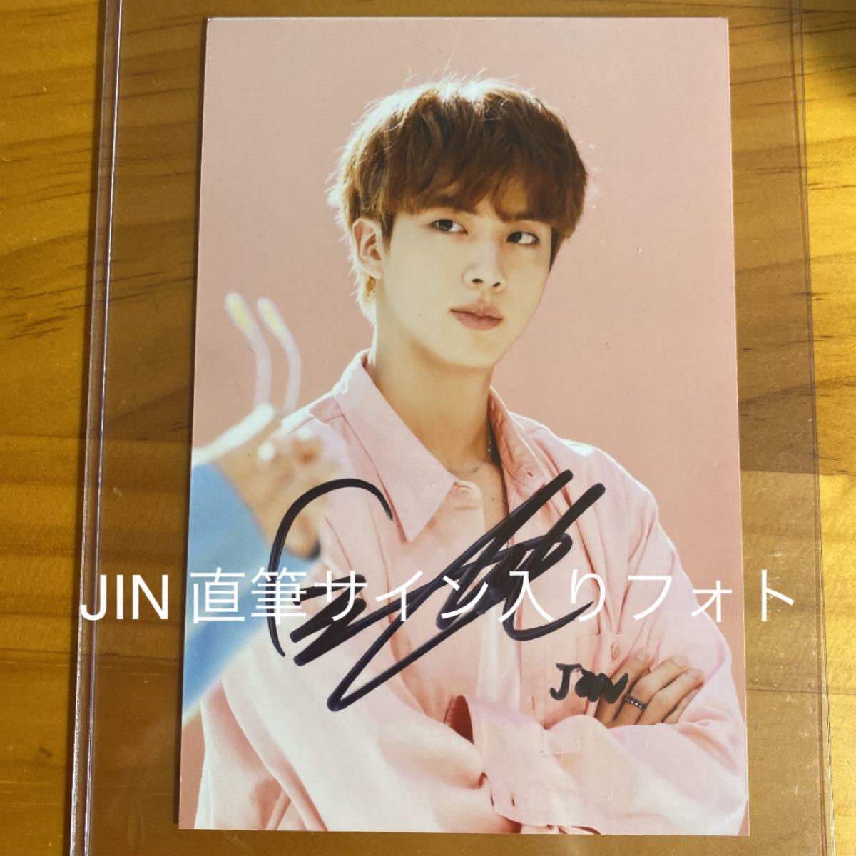 BTS JIN 直筆サイン入りCD BTS 防弾少年団JINジンサイン入りサイン写真