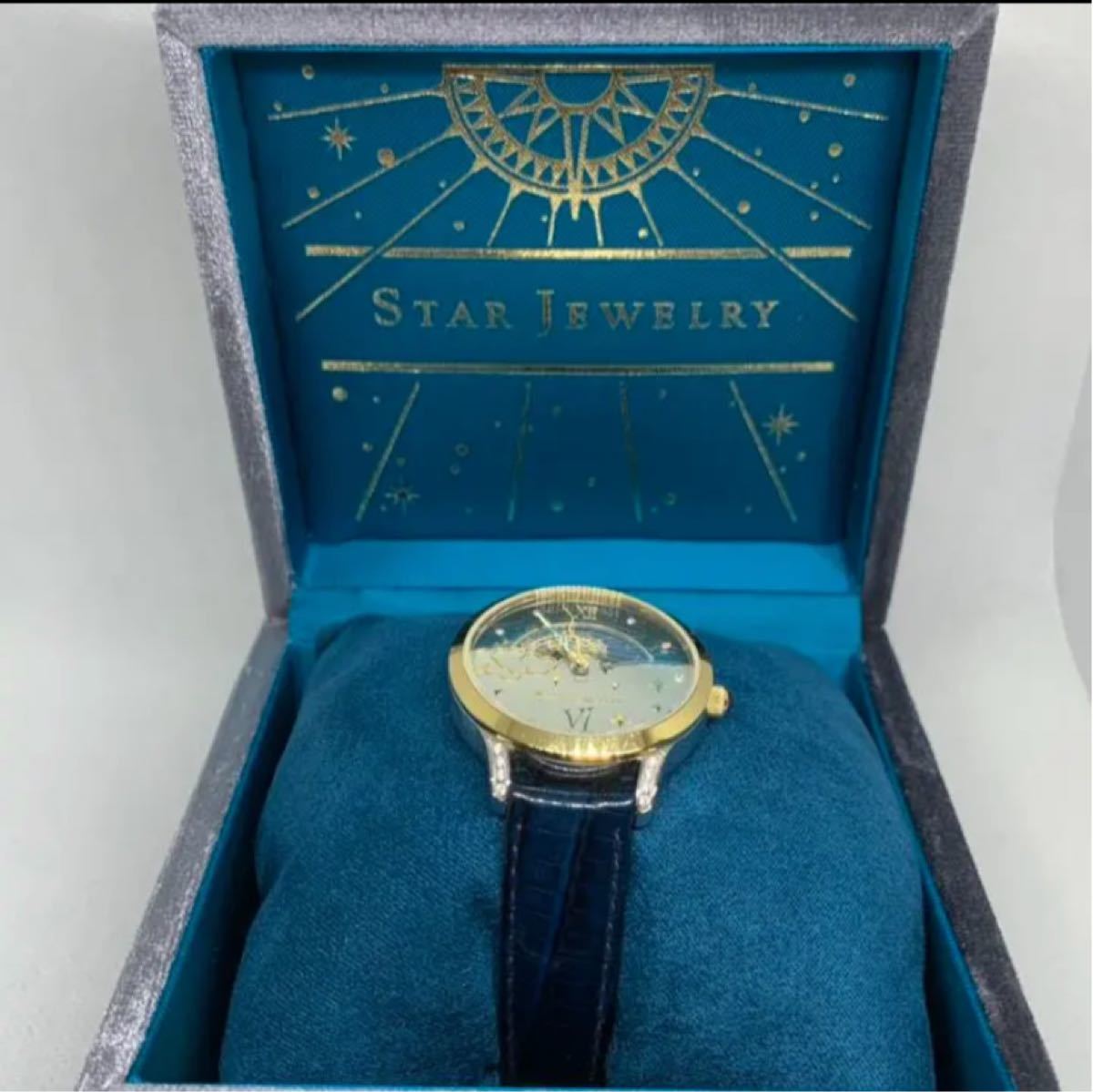 腕時計 スタージュエリー レディース ネイビー クリスマス限定 太陽 月