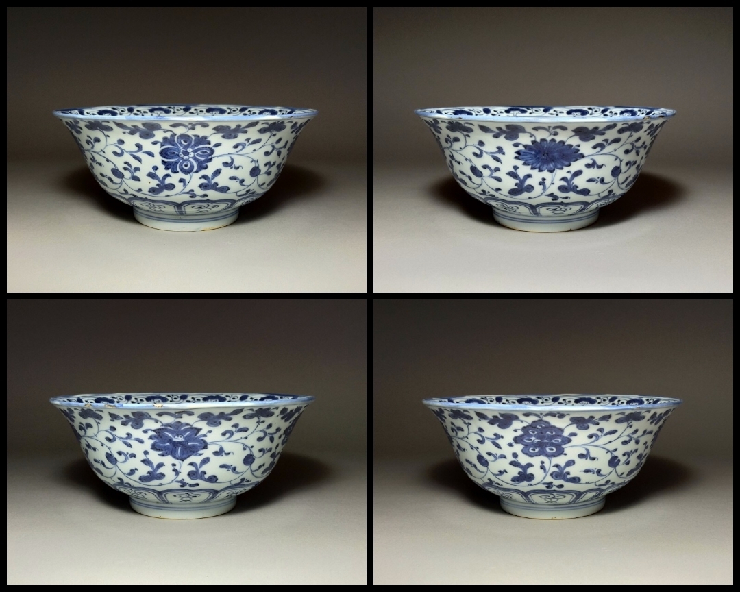 中国古美術 大明宣徳年人物花卉紋皿；西X-7 中国古美術 大明宣徳年人物