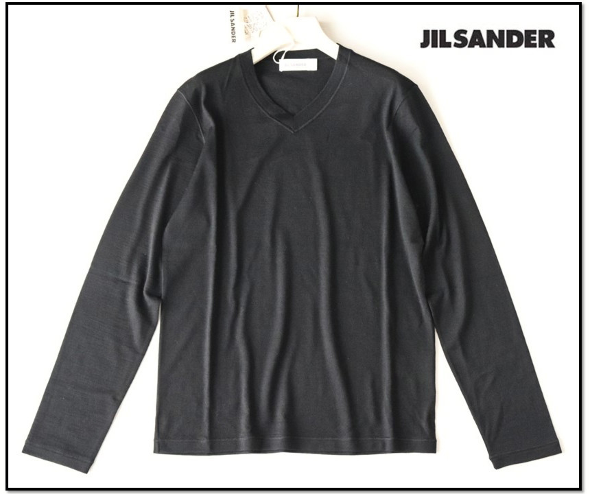 68 200円新品タグ付き【JIL SANDER ジルサンダー】上質ウール100％ V