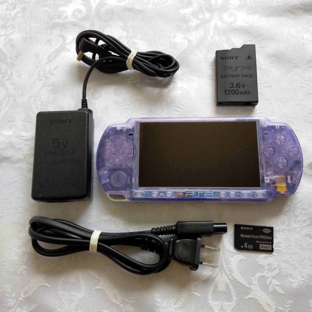 美品】【カスタム】PSP 3000 すぐ遊べるセット(クリアパープル)｜Yahoo