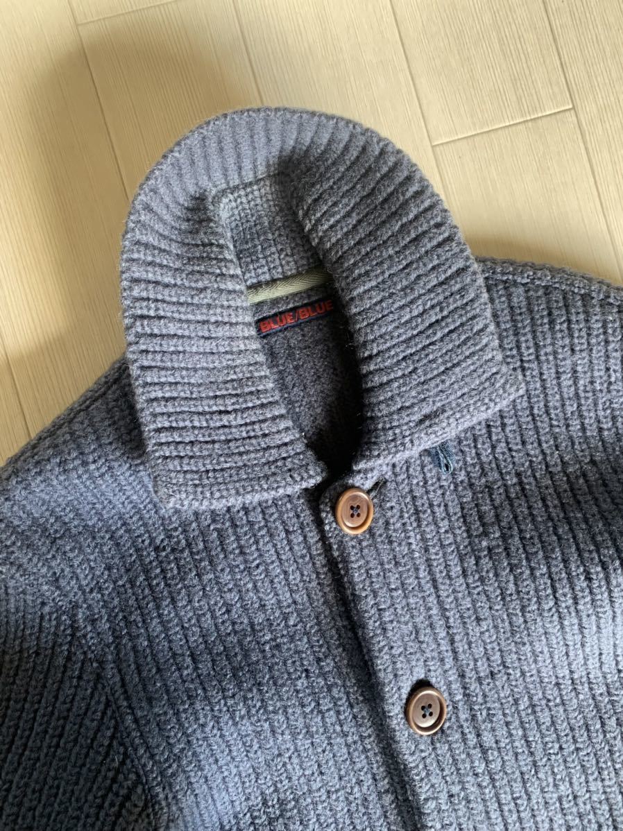 BLUE BLUE 圧縮ニットジャケット【3】ネイビー ブルーブルー(検