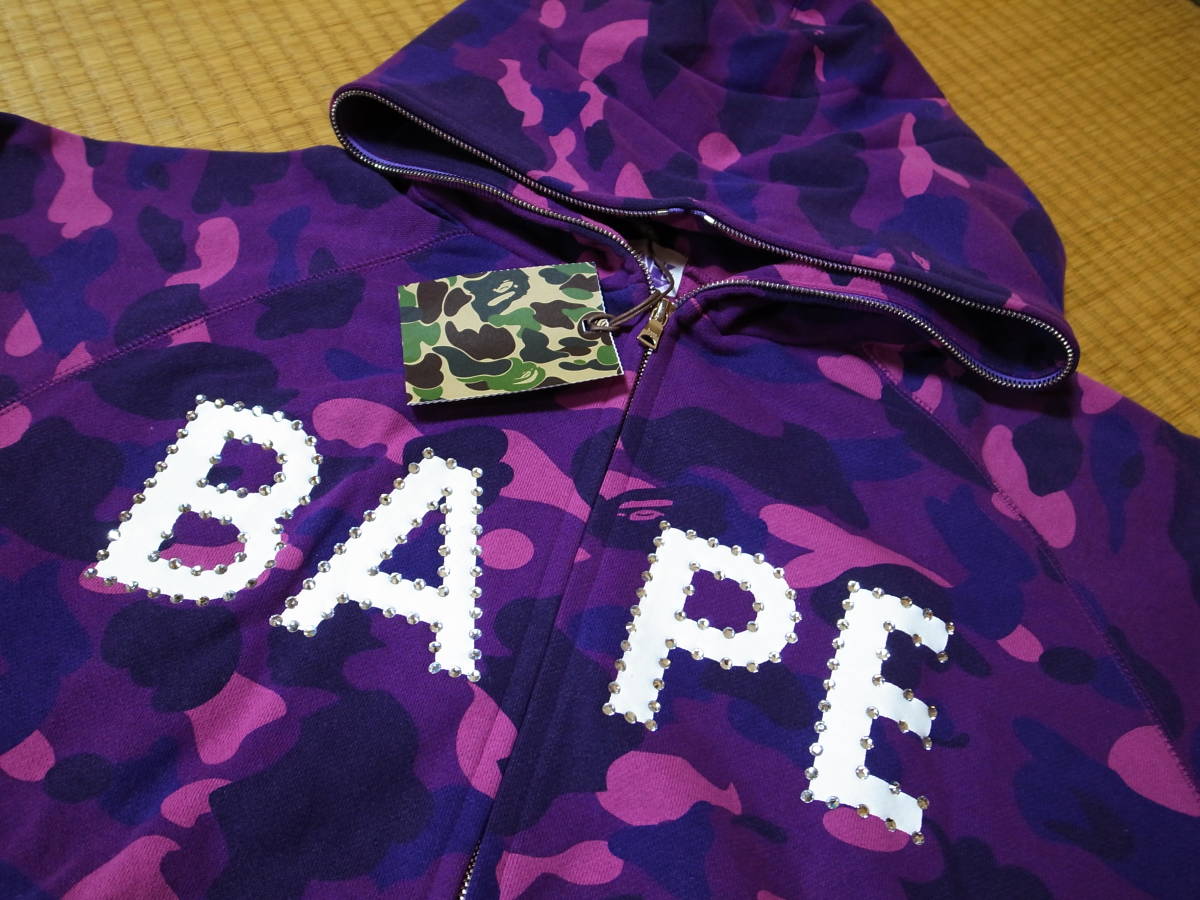 激レア・稀少・ A BATHING APE エイプ 猿迷彩 BAPEロゴ ラインストーン