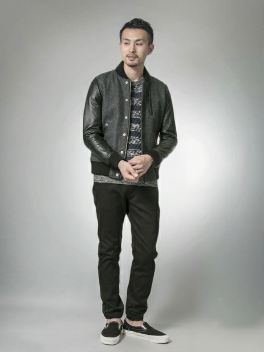 定価33000円 アーバンリサーチiD メルトンラムレザースタジャン S