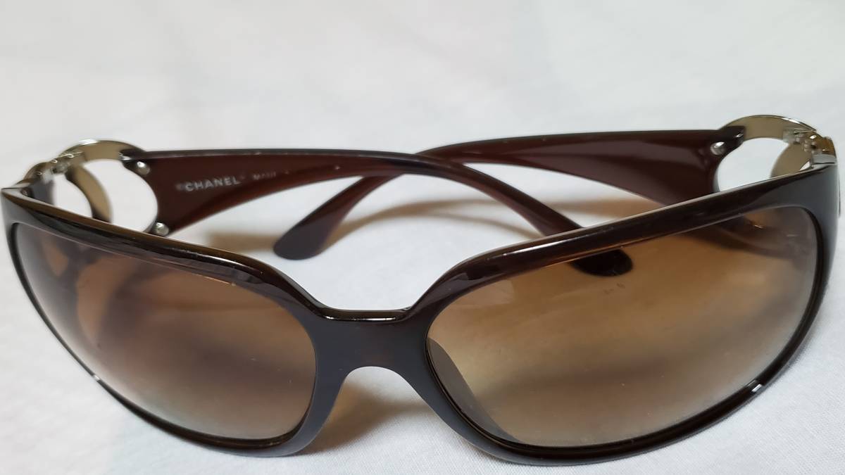 正規 浜崎あゆみ着 シャネルCHANEL ココマークロゴ サングラス 濃茶 CC