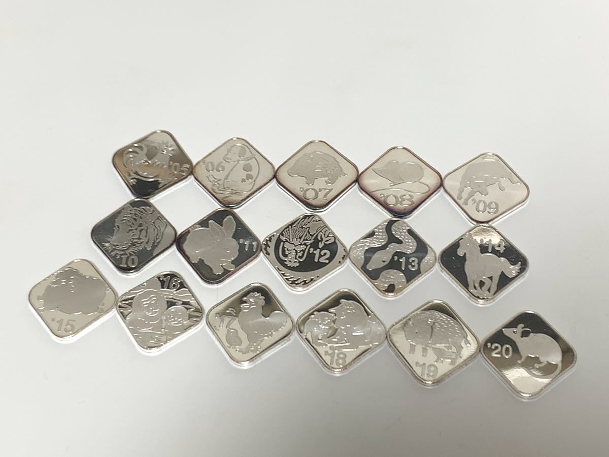 桜の通り抜け貨幣セット付属純銀製メダル2005年から2020年まで連年
