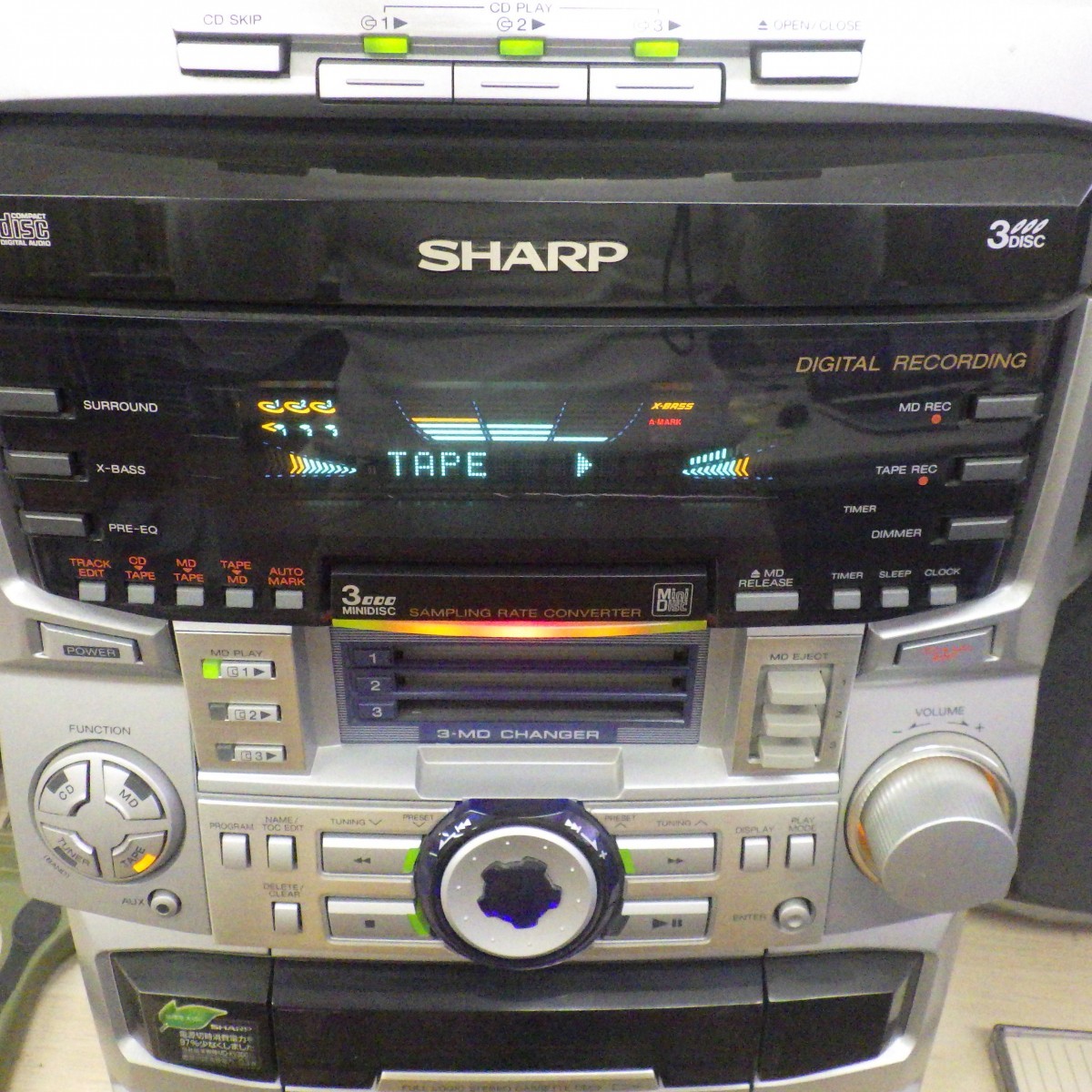 Yahoo!オークション - シャープ SHARP MD/CDシステムコンポ MD-X70-S