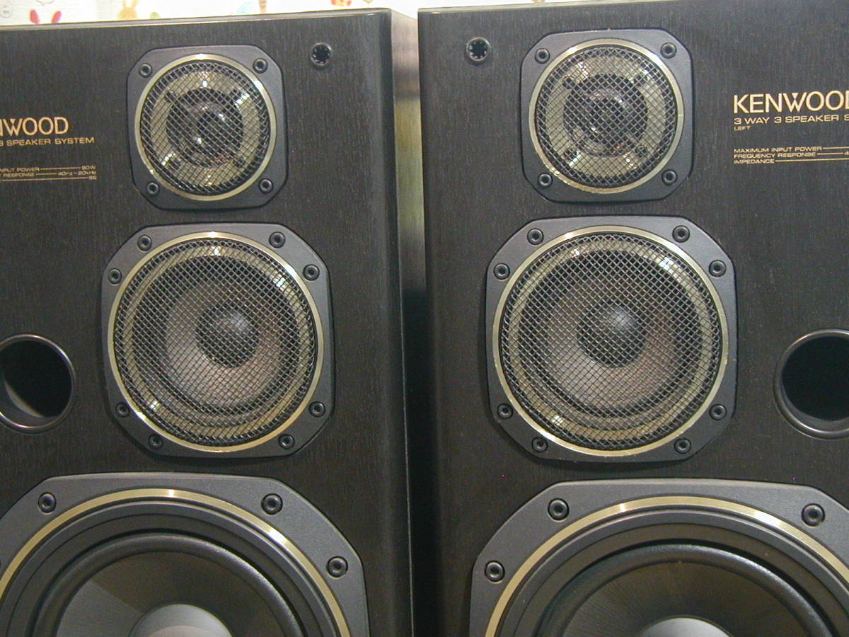 Yahoo!オークション - 【パワフルな音】 KENWOOD スピーカー S-V55E ペ