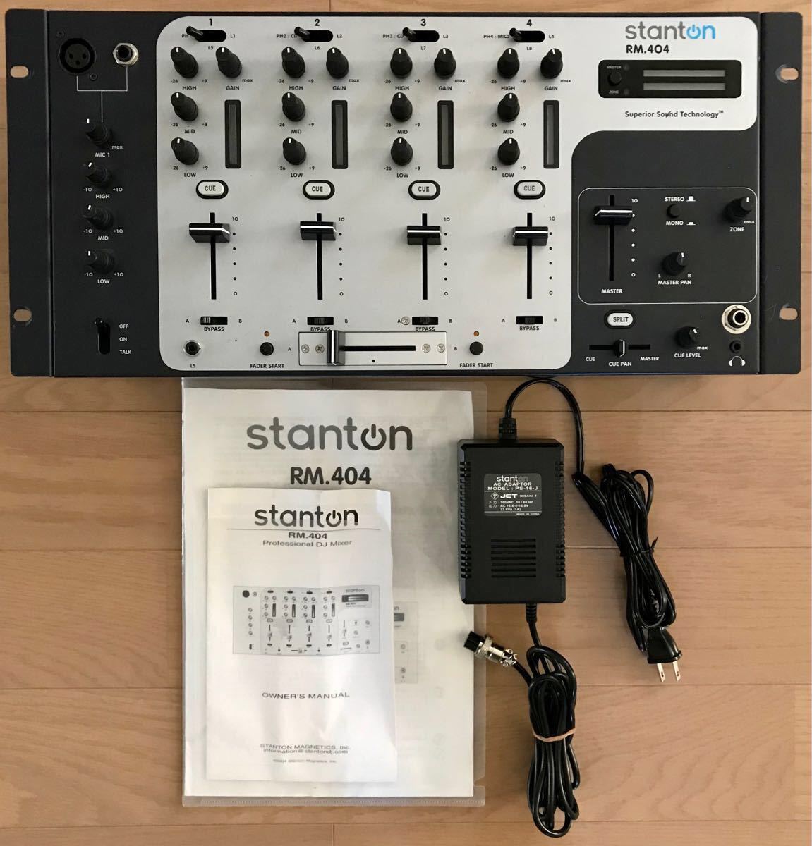 Stanton RM 404 Professional DJミキサー ACアダプタ&日本語取説付き