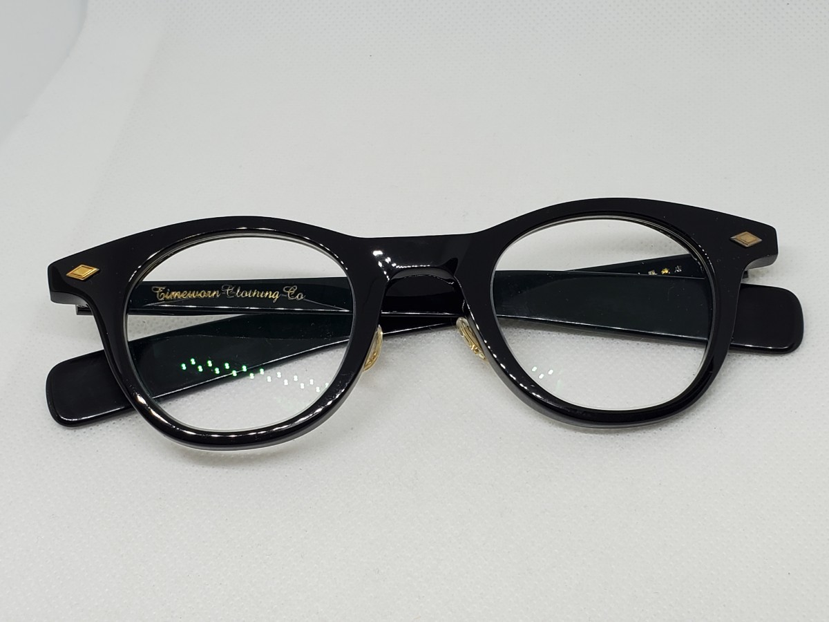 白山眼鏡 Timeworn clothing At last&co 白山眼鏡店 ボストン黒 BK