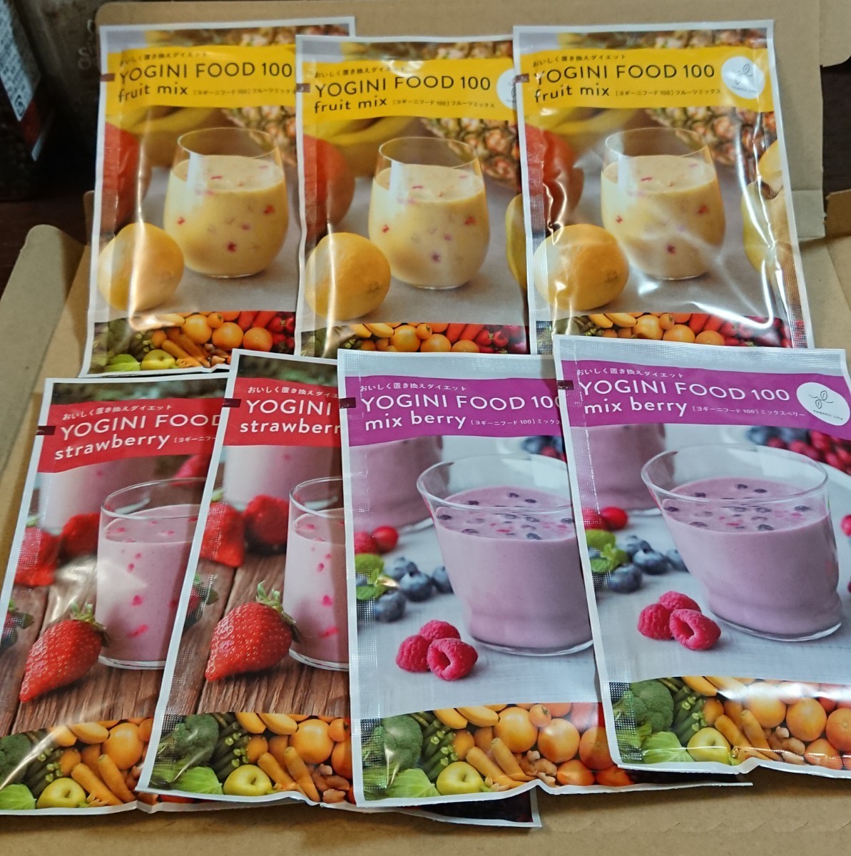 YOGINI FOOD 100 ストロベリー＆フルーツミックス 3箱セット YOGINI