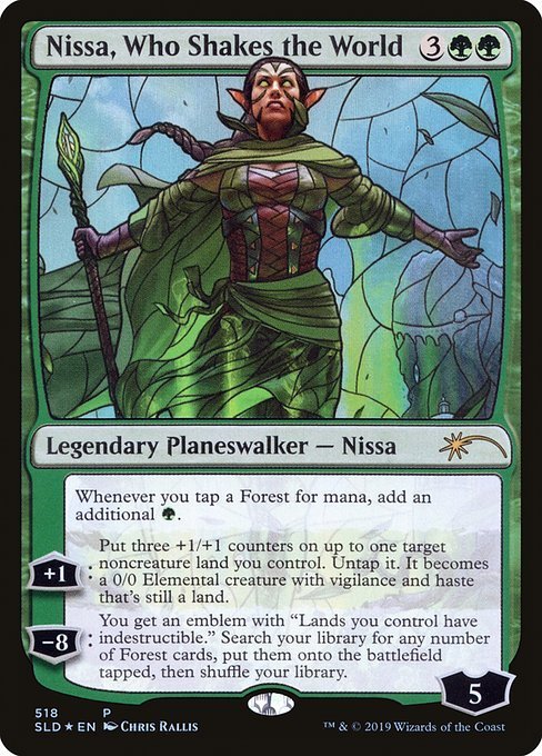 Yahoo!オークション - MTG 緑/英語版 《世界を揺るがす者 ニッサ/Nissa