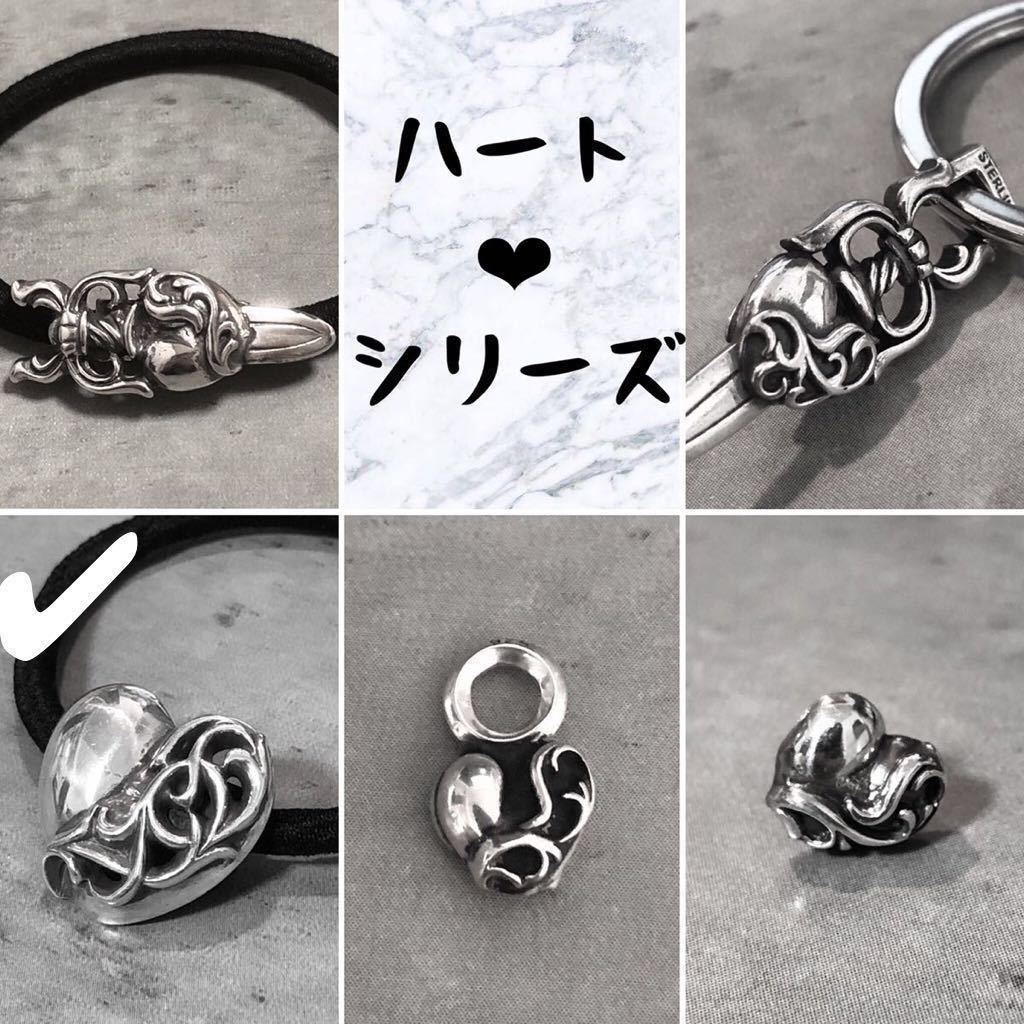 シルバー925 ハート コンチョ ヘアゴム ヘアバンド ブレス