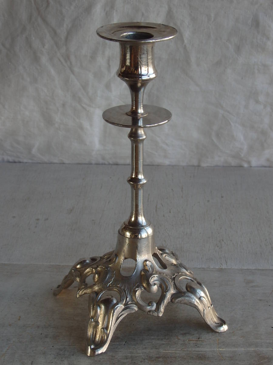 希少】フランス 19世紀 アンティーク キャンドルスタンド シャビー