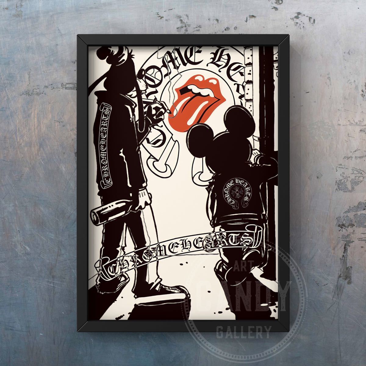 A4 フレーム付き オマージュ クロムハーツ アートポスター インテリア