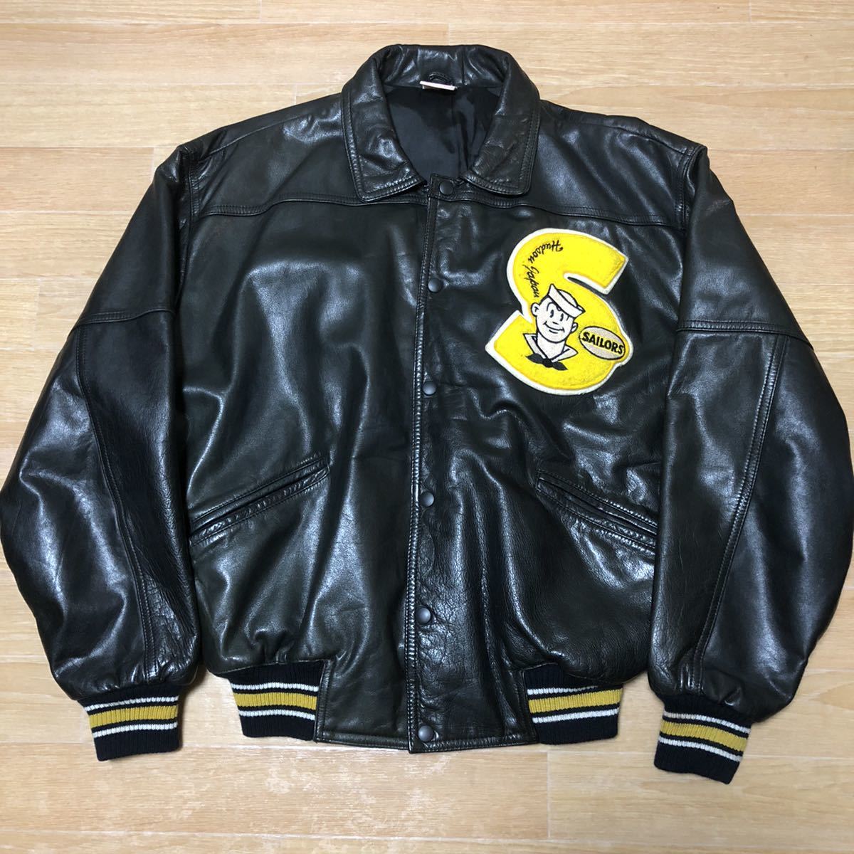 超希少 80s SAILORS セーラーズ オールレザー スタジャン 当時物