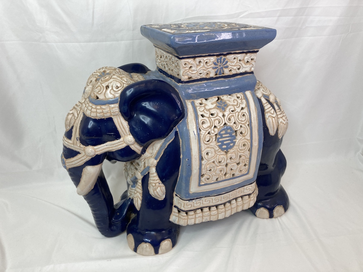 Yahoo!オークション - 象 置物 オブジェ 陶器 ゾウ 骨董 アンティーク