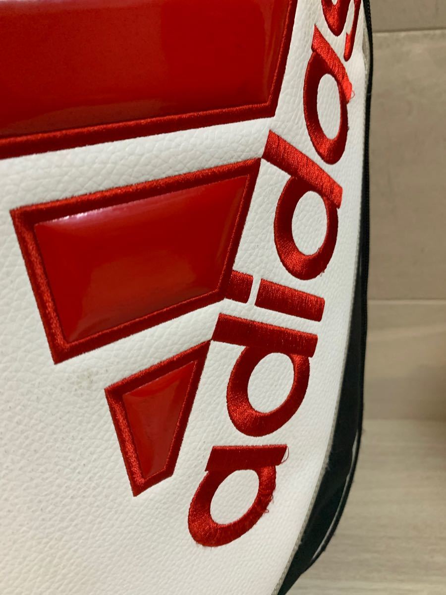 adidas アディダス キャディバッグ ホワイト レッド ブラック