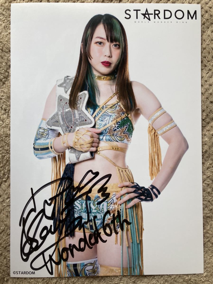 Yahoo!オークション - スターダム 【上谷沙弥】 直筆サイン入り ポー