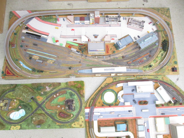 Yahoo!オークション - 直接引取り限定 自作 鉄道 ジオラマ Nゲージ 町