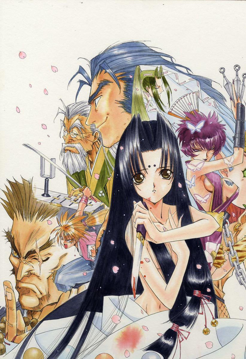 Yahoo!オークション - 手描きイラストカラーインク【オリジナル和風フ