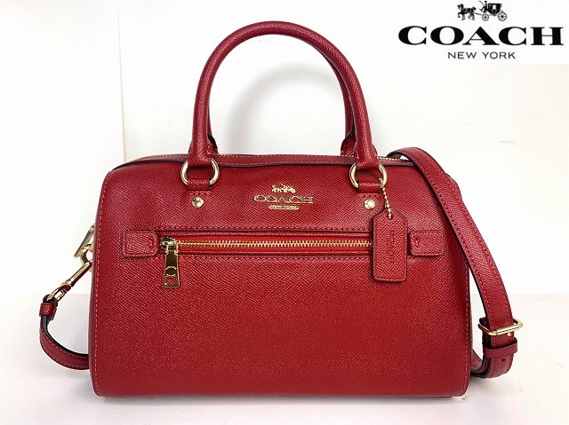 美品 コーチ ローアン サッチェル シグネチャー 2way ショルダーバッグ