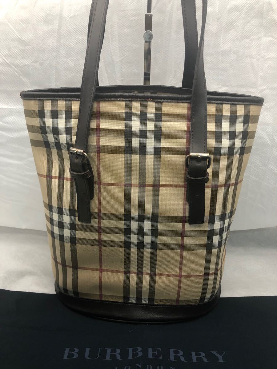 BURBERRY バーバリーロンドン ノバチェック バケツ型トートバッグ 保存