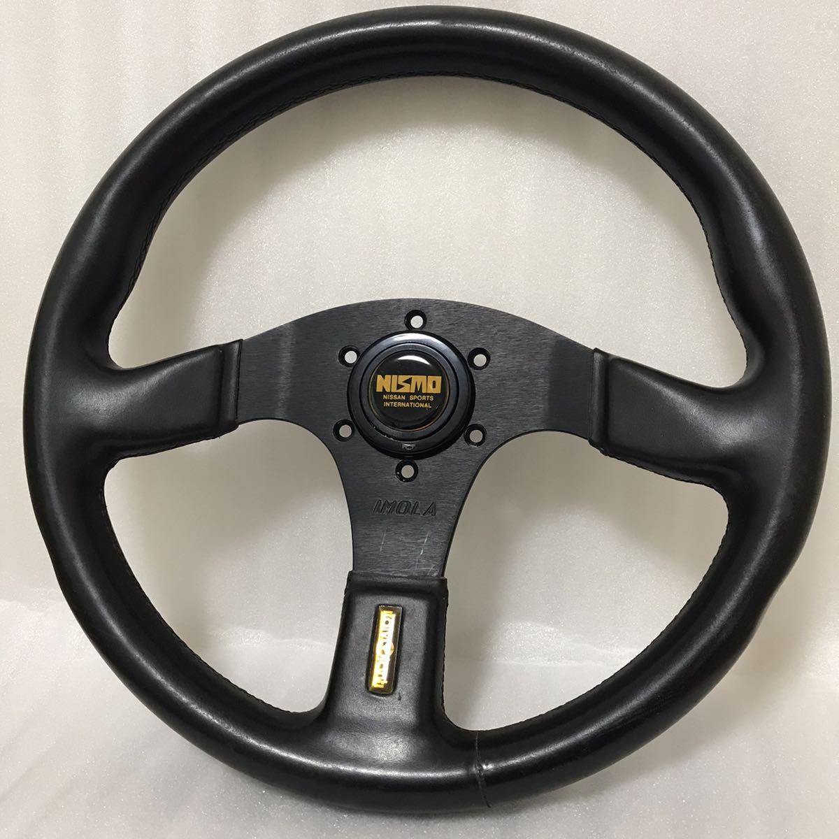 Yahoo!オークション - 良品 旧車に 当時物 92年製 本革ステアリング イ