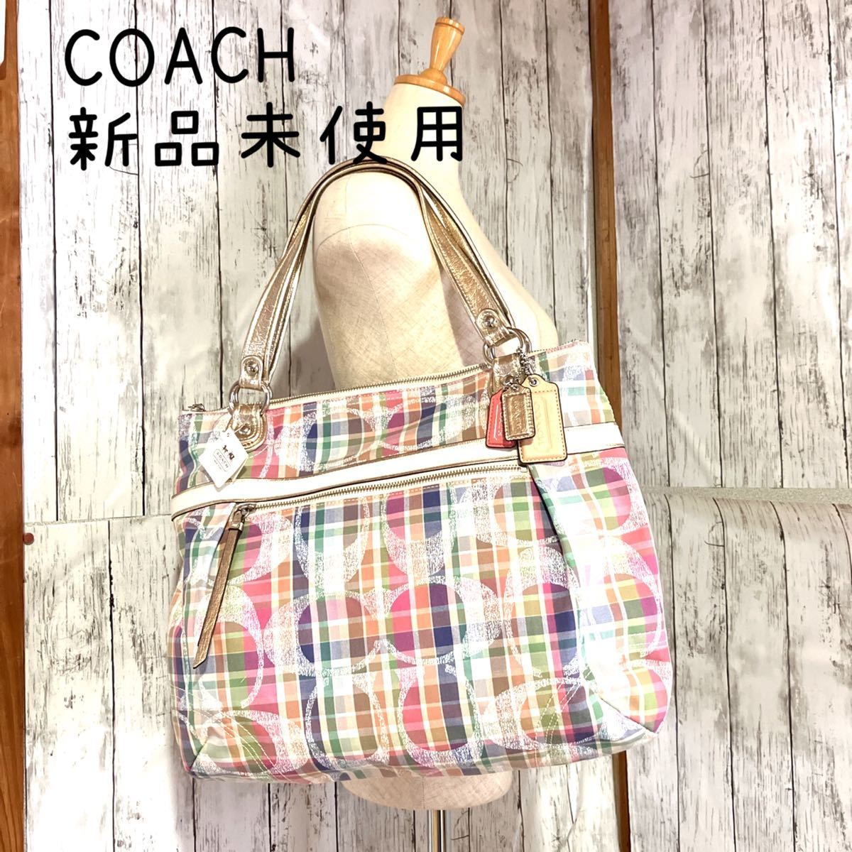 新品 コーチバッグ トート COACH ポピー マドラス グラム トート 19611