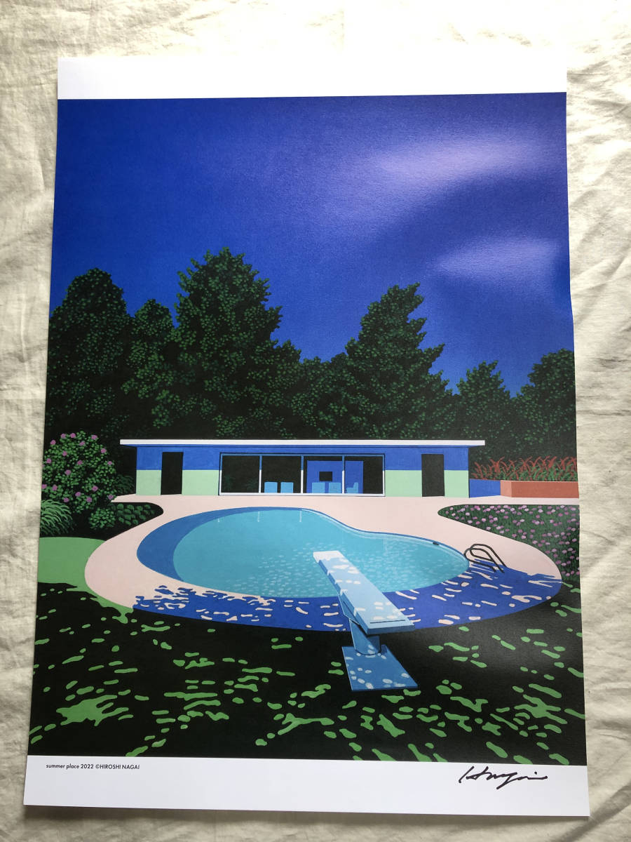 限定品】永井博 2枚セット ポスター サイン入り 永井博 HIROSHI NAGAI